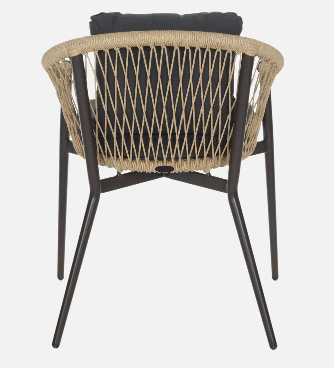 Hall Outdoor Patio Seating Set 4 Chairs and 1 Table Set (Black + Honey) Braided & Rope