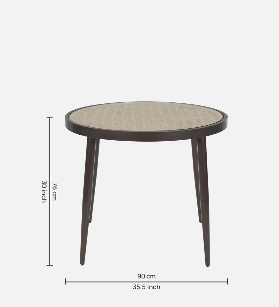 Hall Outdoor Patio Seating Set 4 Chairs and 1 Table Set (Black + Honey) Braided & Rope