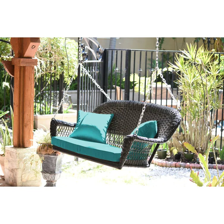 Gwil Double Seater Hanging Swing Without Stand For Balcony, Garden Swing, (Black)