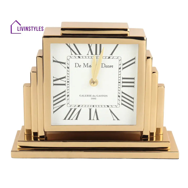 Highrise Horizon Time Gold Table Clock