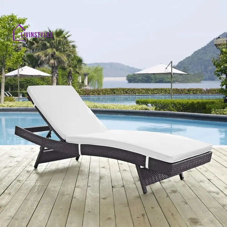 Hilda Outdoor Rattan Wicker Chaise Lounger For Poolside - Lounger Set