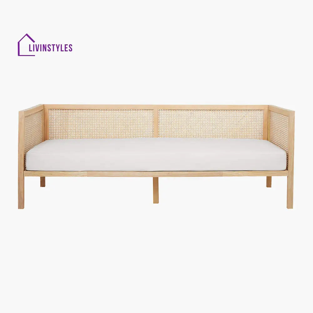 Himadri Alvar Teak Wood & Rattan Daybed Natural Finish