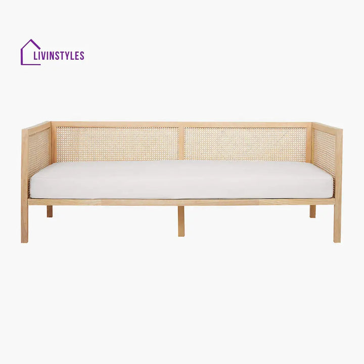 Himadri Alvar Teak Wood & Rattan Daybed Natural Finish