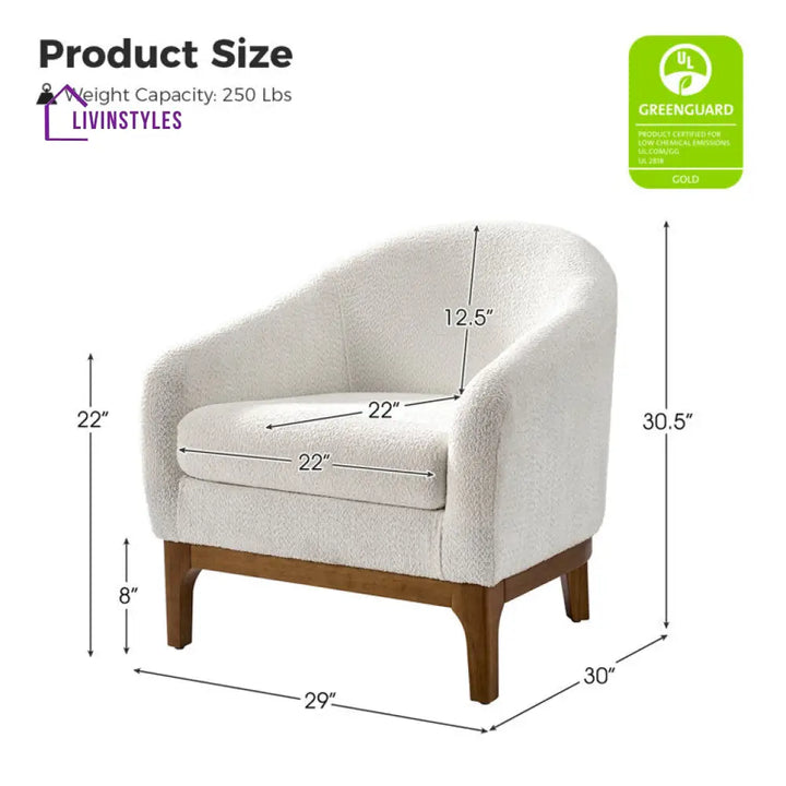 Himani Solid Wood and Fabric Arm Chair | Living Room Chair | Lounge Chair