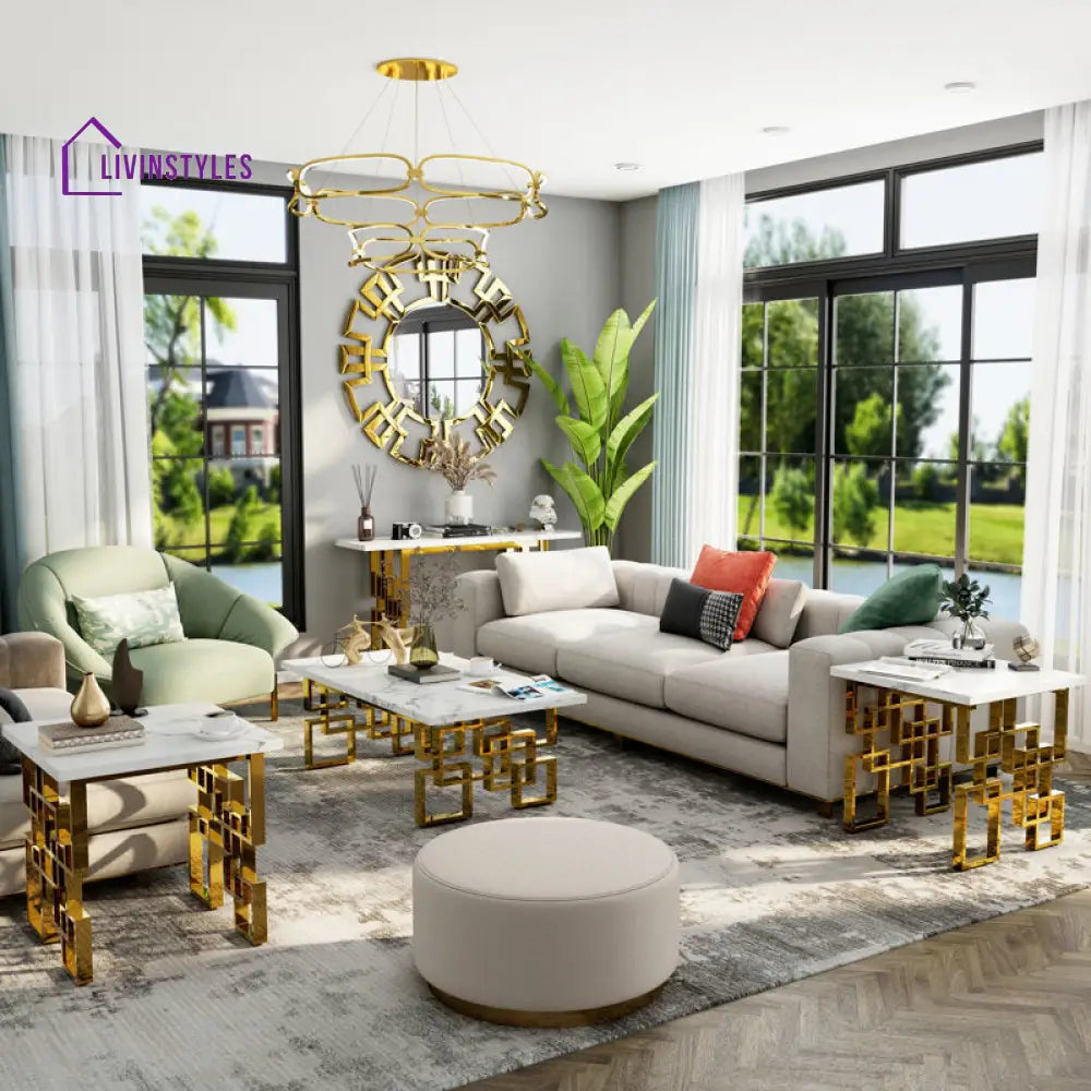 Himansh Metal Coffee Table For Living Room