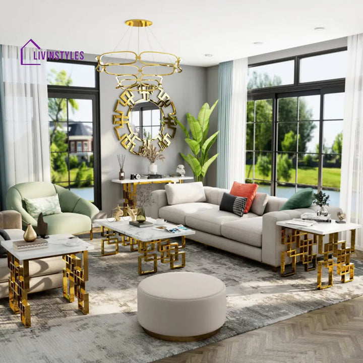Himansh Metal Coffee Table For Living Room