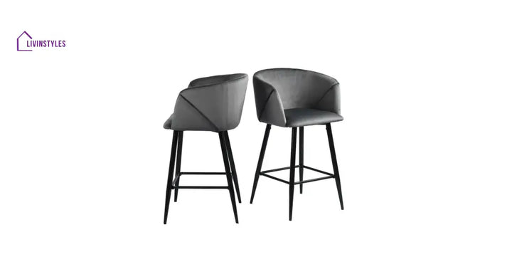 Grey Color Clea Counter Stool
