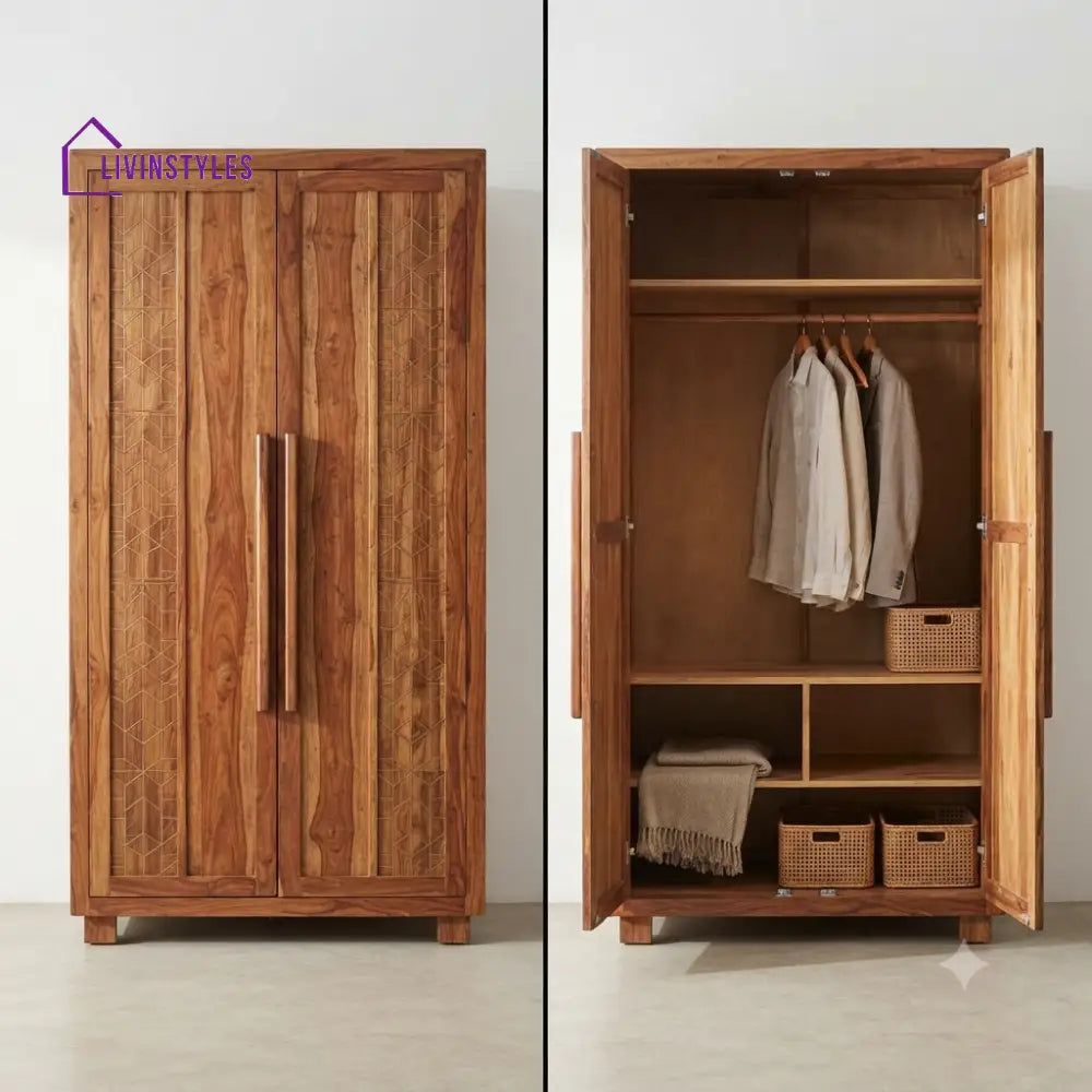 Hita Wooden Wardrobe for Clothes | Cupboard for Clothes