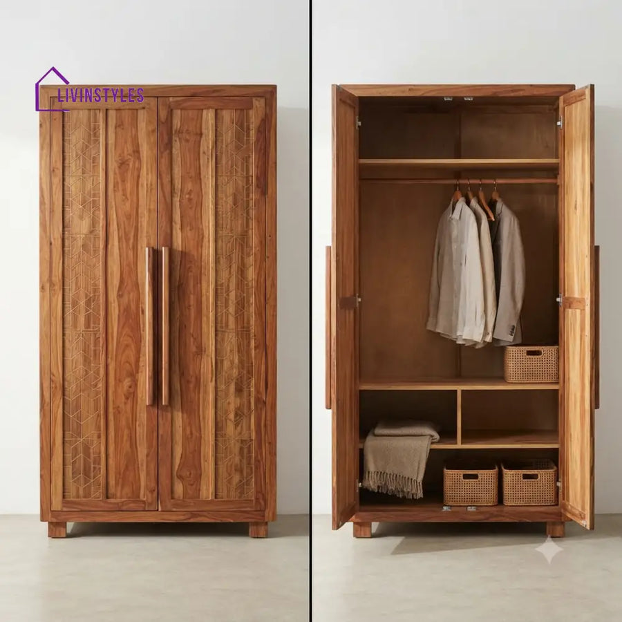 Hita Wooden Wardrobe for Clothes | Cupboard for Clothes