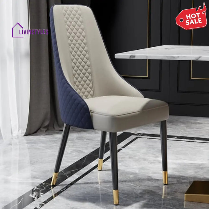 Hitesh Upholstered Dining Chair Faux Leather - Set Of 2 Blue