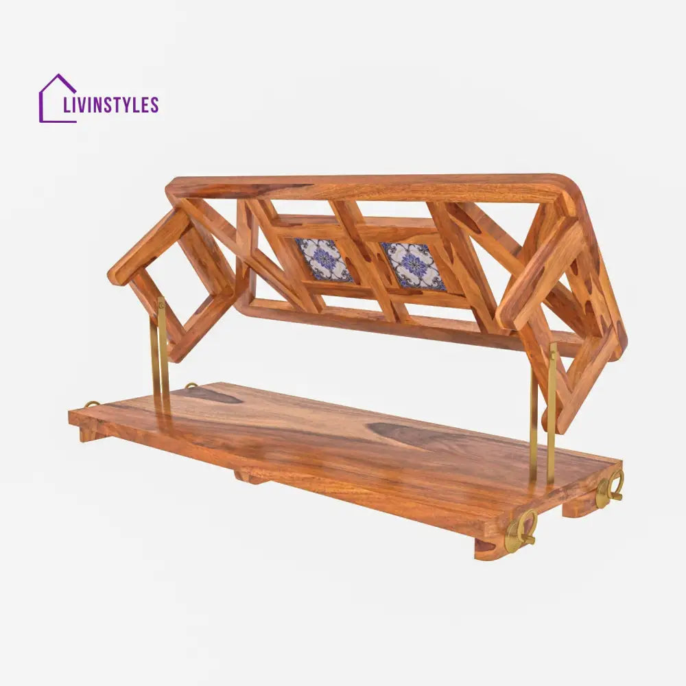 Hiya Modern Castle Style Tile Fitted Wooden Handmade Swing for Home Swing