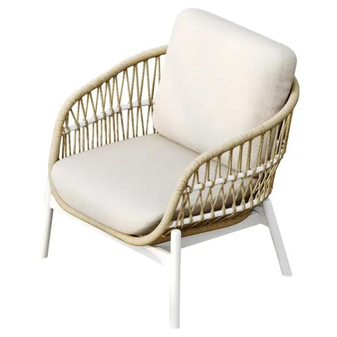 Seibi Outdoor Garden Balcony Sofa Set 2 Seater , 2 Single Seater 2 Center Table Set Braided and Rope