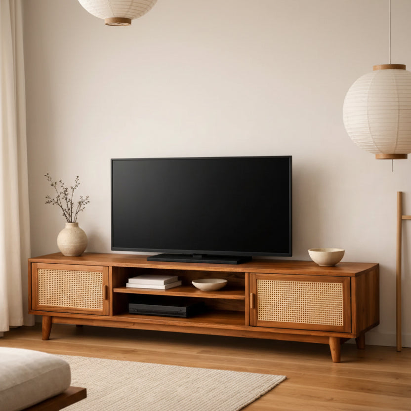 Hoa Premium Solid Wood TV Unit for Living Room