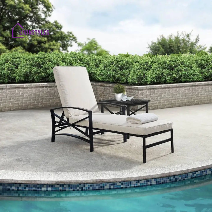 Hobbs Outdoor Swimming Poolside Lounger (Black) - Loungers