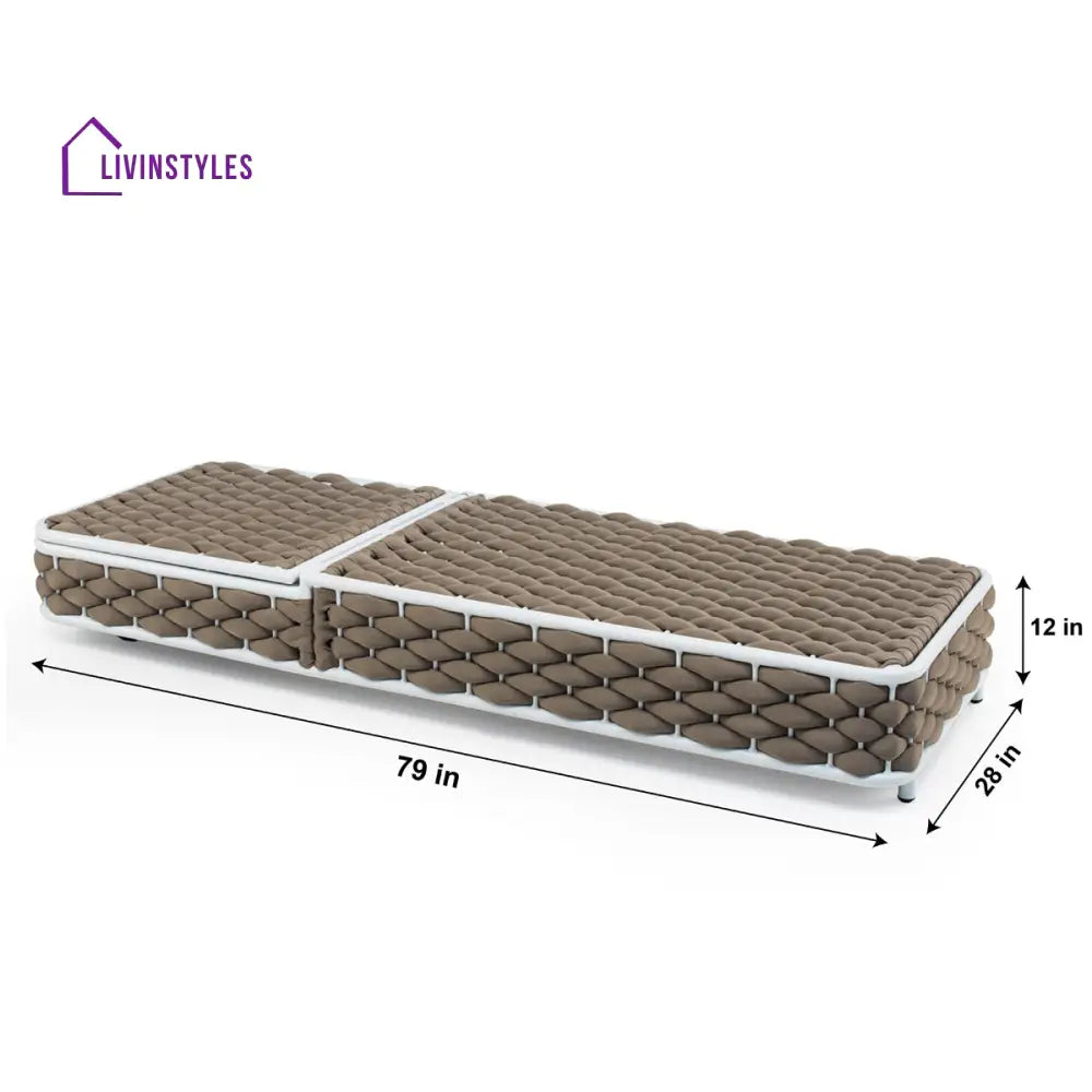Hola Outdoor Swimming Poolside Lounger (Rope Brown) - Loungers