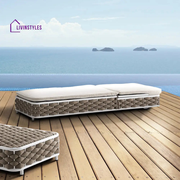 Hola Outdoor Swimming Poolside Lounger (Rope Brown) - Loungers