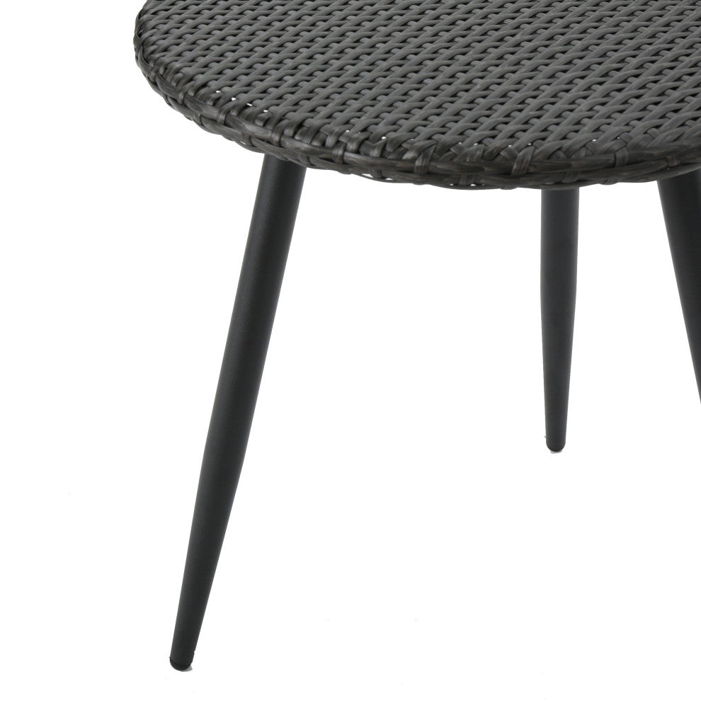 Camo Outdoor Patio Seating Set 2 Chairs and 1 Table Set (Black)