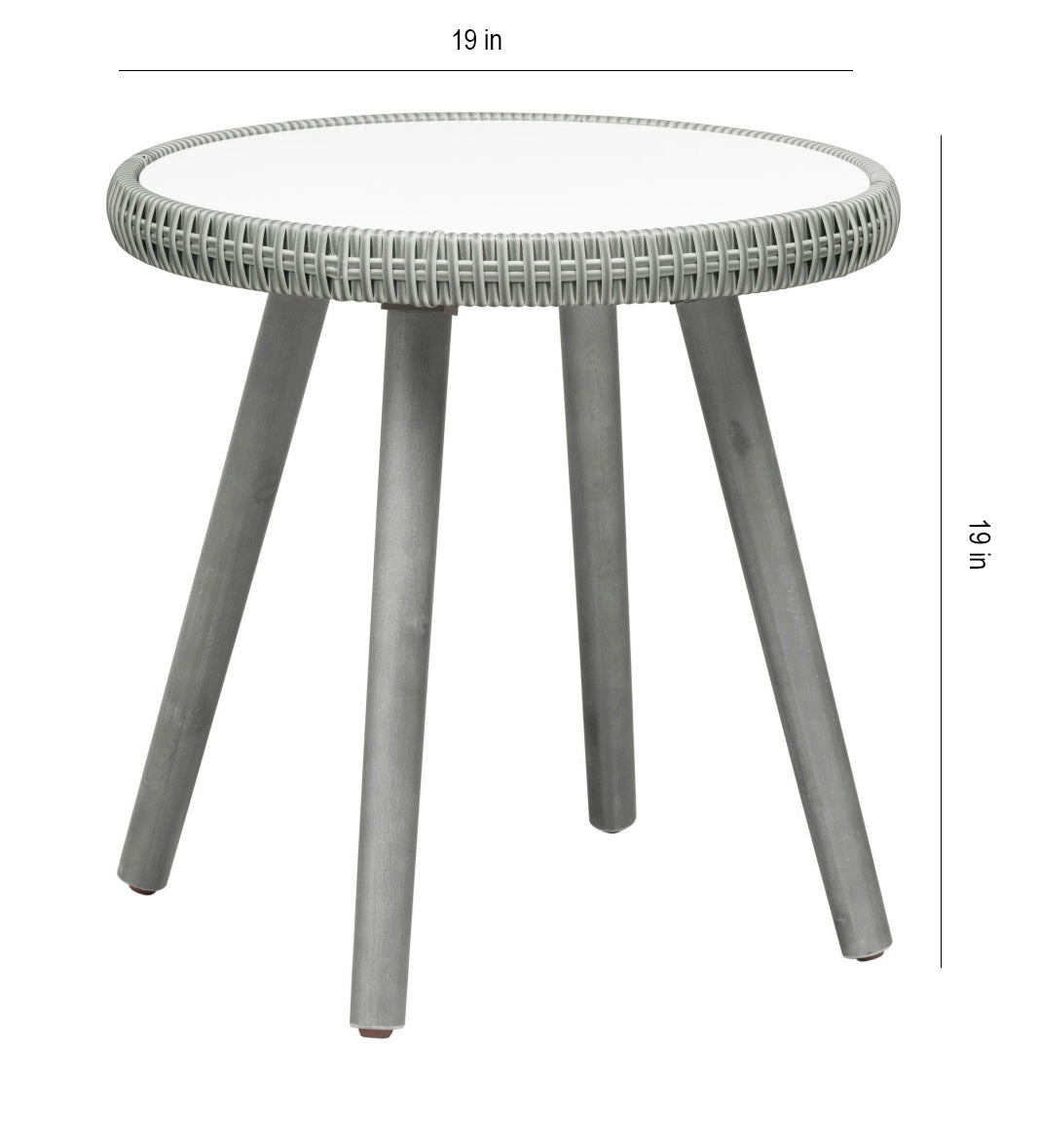 Orek Outdoor Patio Seating Set 2 Chairs and 1 Table Set (Grey + White)