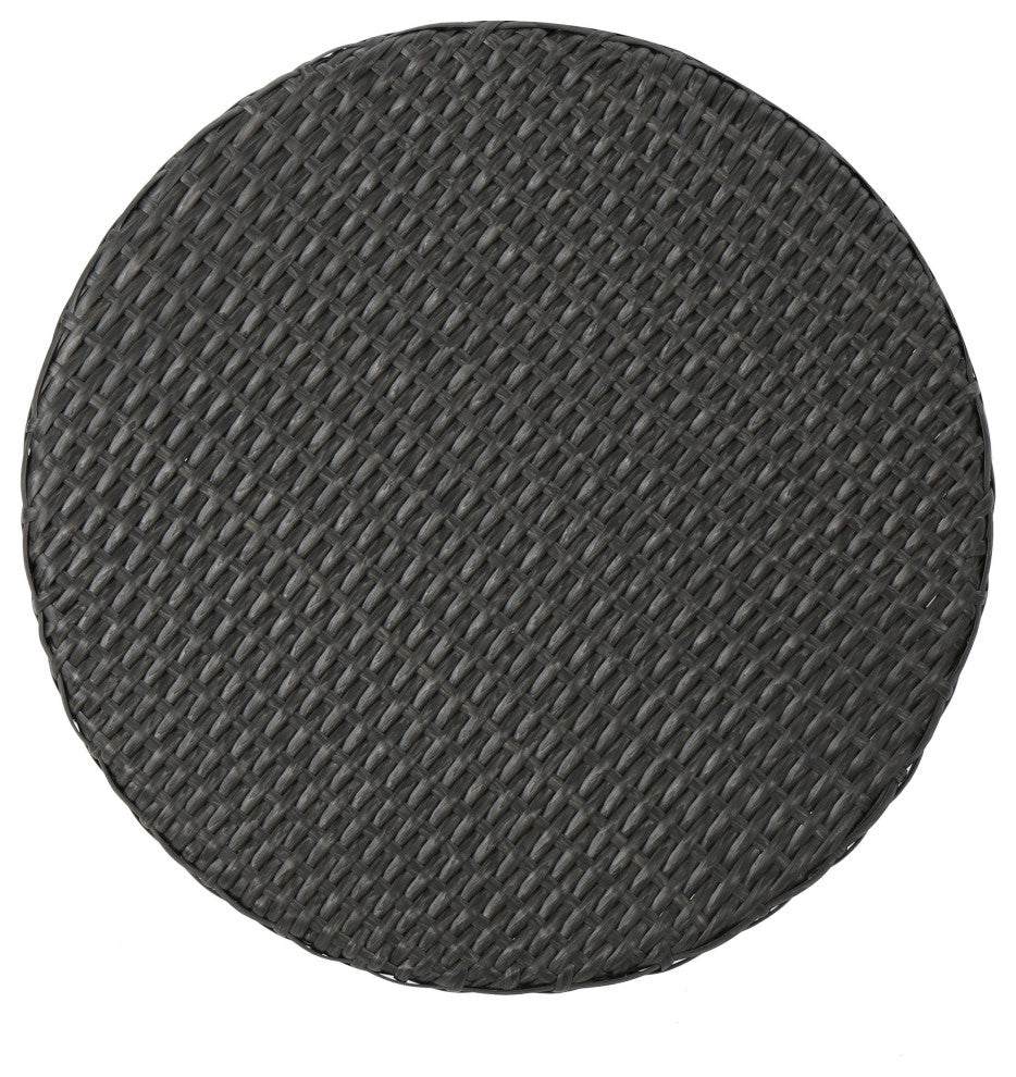 Camo Outdoor Patio Seating Set 2 Chairs and 1 Table Set (Black)