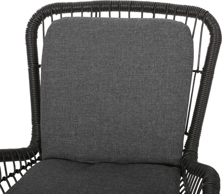 Geeks Outdoor Patio Seating Set 2 Chairs and 1 Table Set (Black) - Coffee Table Sets