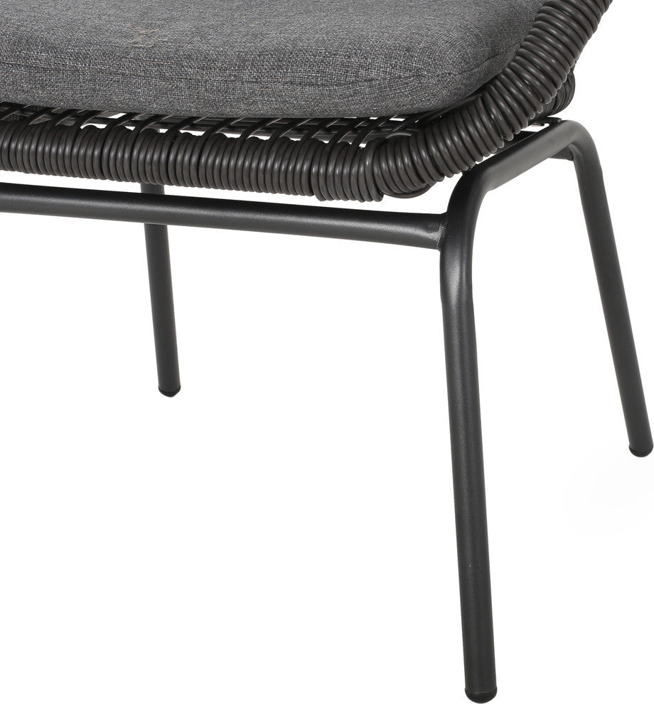 Geeks Outdoor Patio Seating Set 2 Chairs and 1 Table Set (Black) - Coffee Table Sets