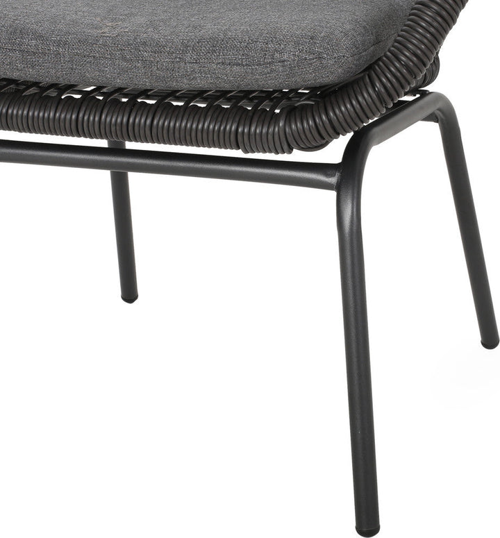 Geeks Outdoor Patio Seating Set 2 Chairs and 1 Table Set (Black) - Coffee Table Sets