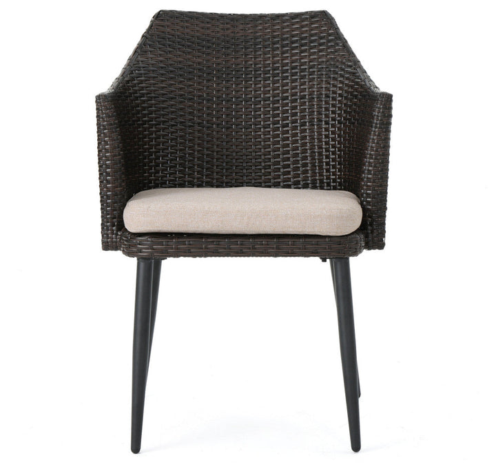 Froe Outdoor Patio Seating Set 2 Chairs and 1 Table Set (Brown) - Coffee Table Sets