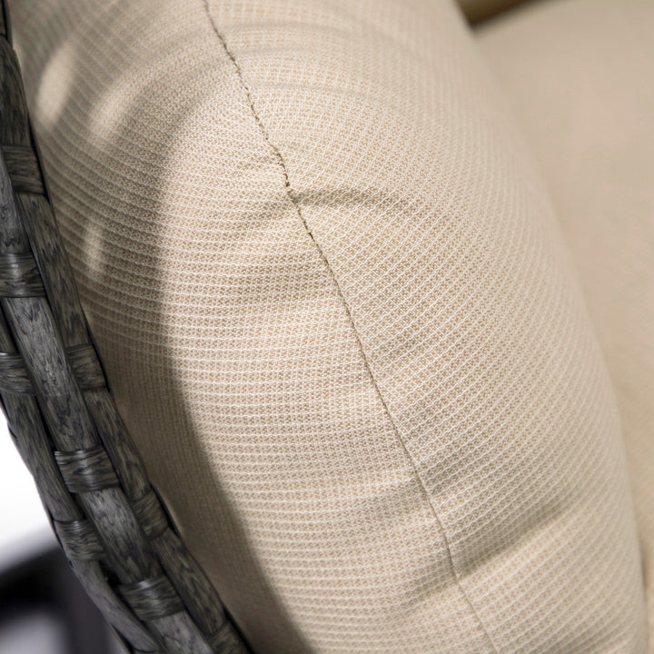 Blox Single Seater Hanging Swing With Stand For Balcony , Garden (Dark Grey)