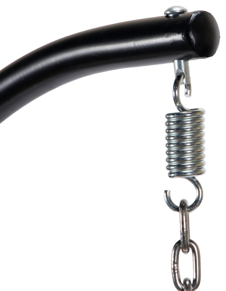 Blox Single Seater Hanging Swing With Stand For Balcony , Garden (Dark Grey)