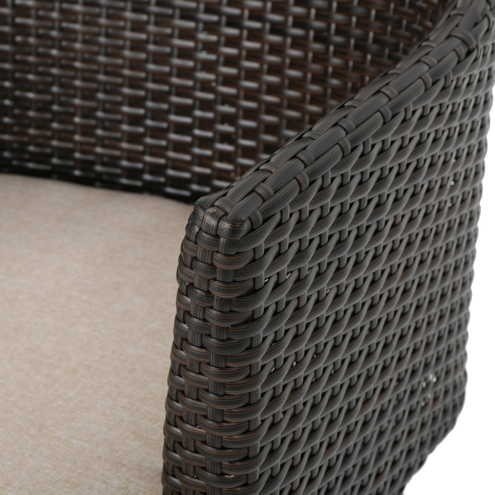 Froe Outdoor Patio Seating Set 2 Chairs and 1 Table Set (Brown) - Coffee Table Sets