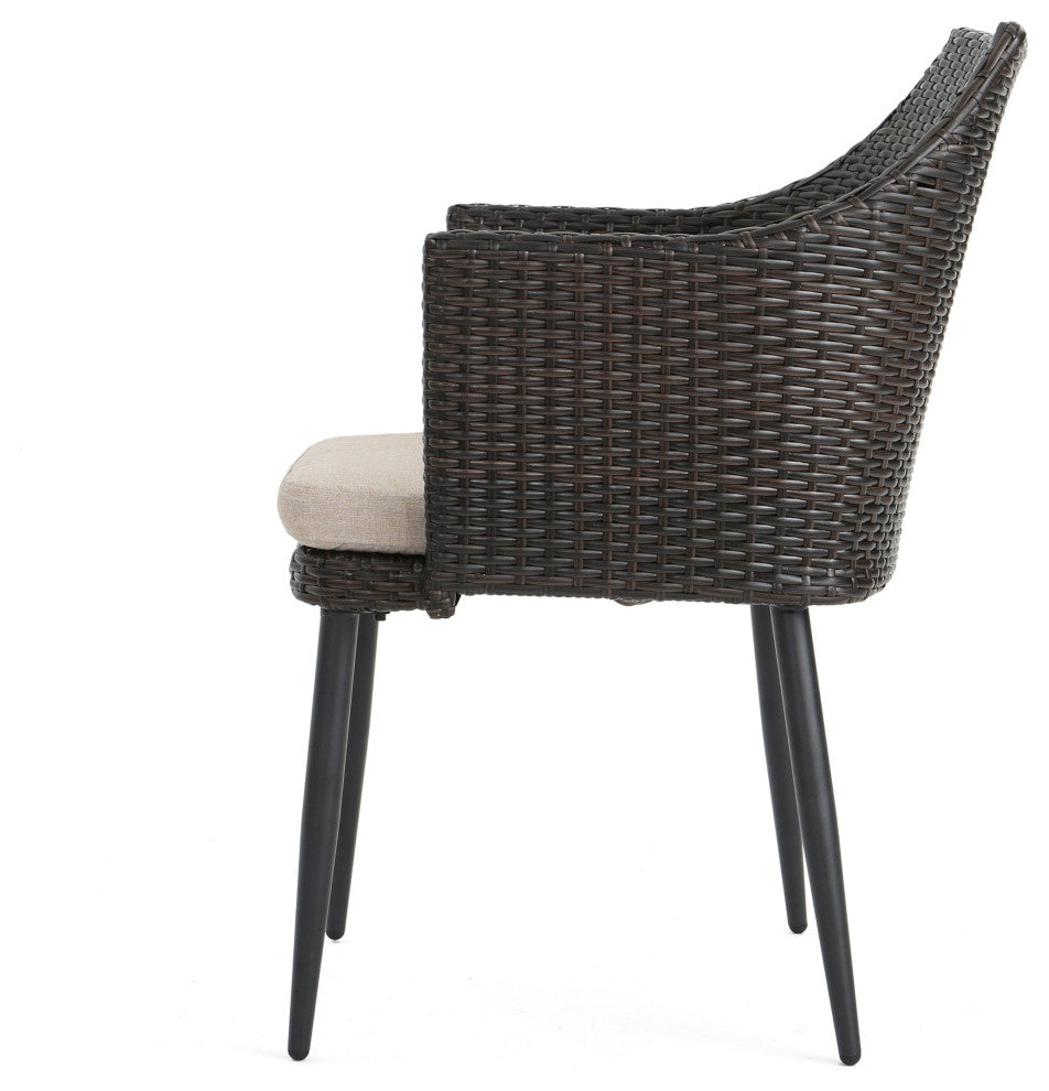 Froe Outdoor Patio Seating Set 2 Chairs and 1 Table Set (Brown) - Coffee Table Sets