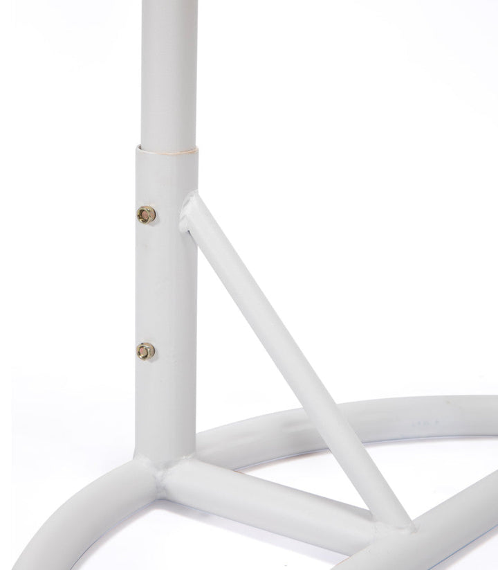 Pico Single Seater Hanging Swing With Stand For Balcony Garden (White) - Swings