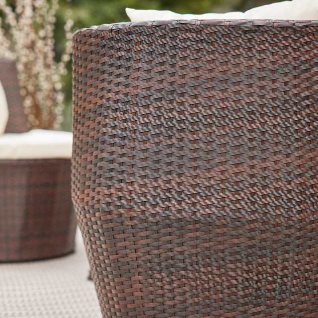 Enzo Outdoor Patio Seating Set 2 Chairs and 1 Table Set (Brown)