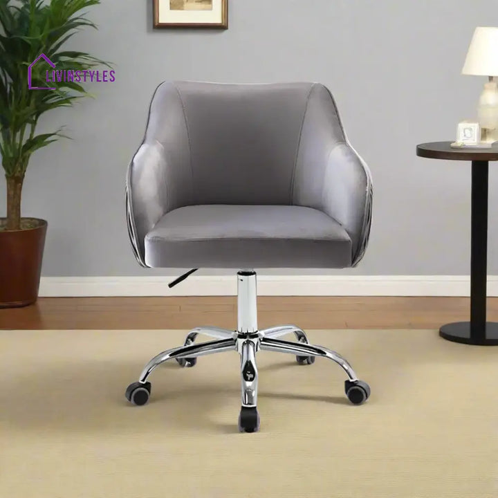 Home Office Chair With Wheels Grey Furniture