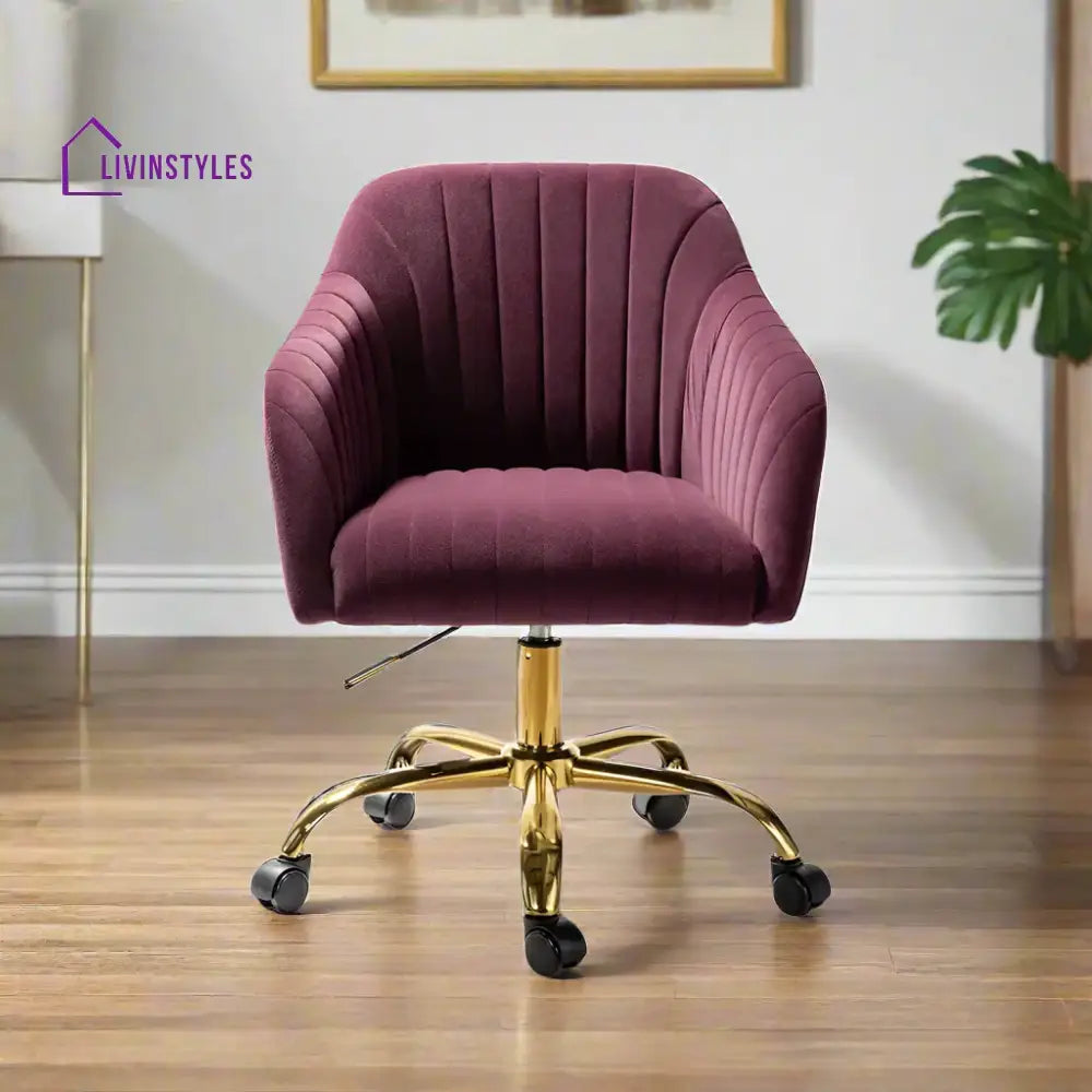 Home Office Chair With Wheels Purple Furniture