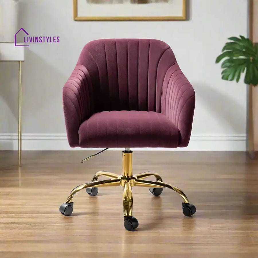 Home Office Chair With Wheels Purple Furniture