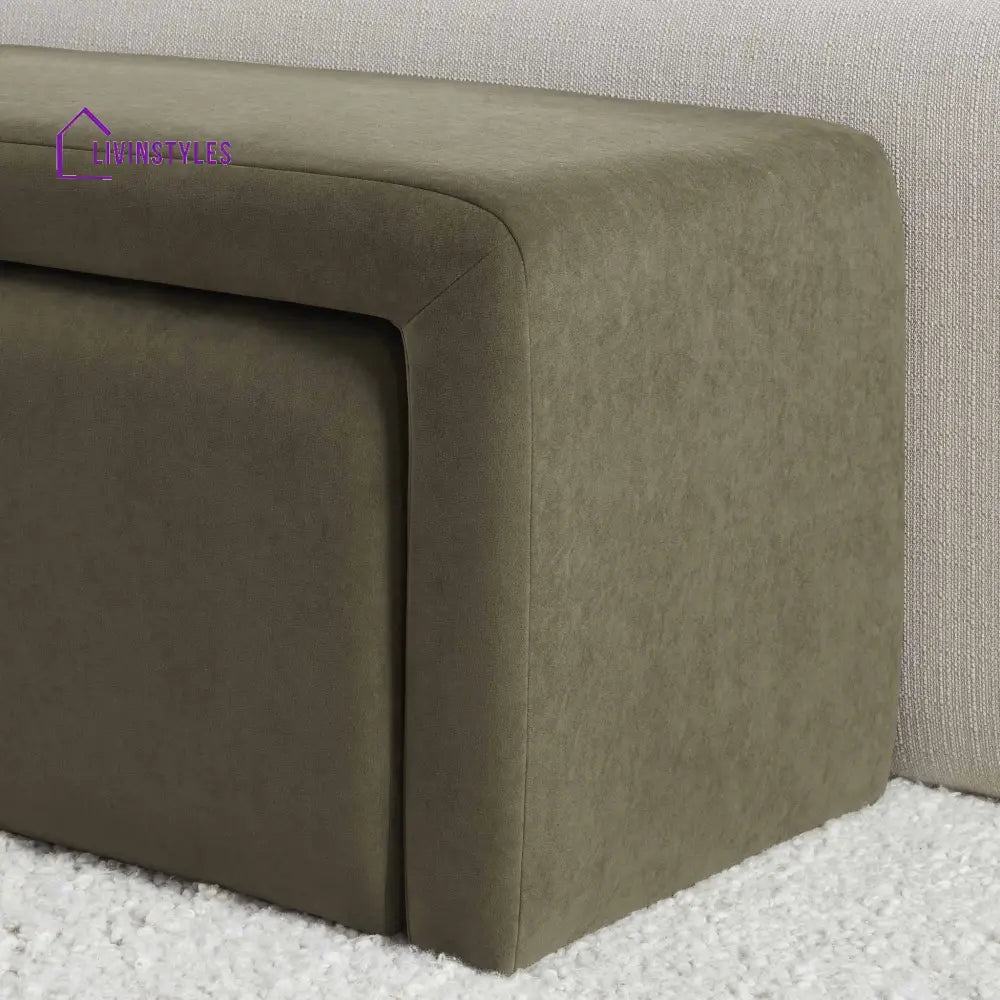 Horacio Nesting Bench - Olive End of Bed Ottomans