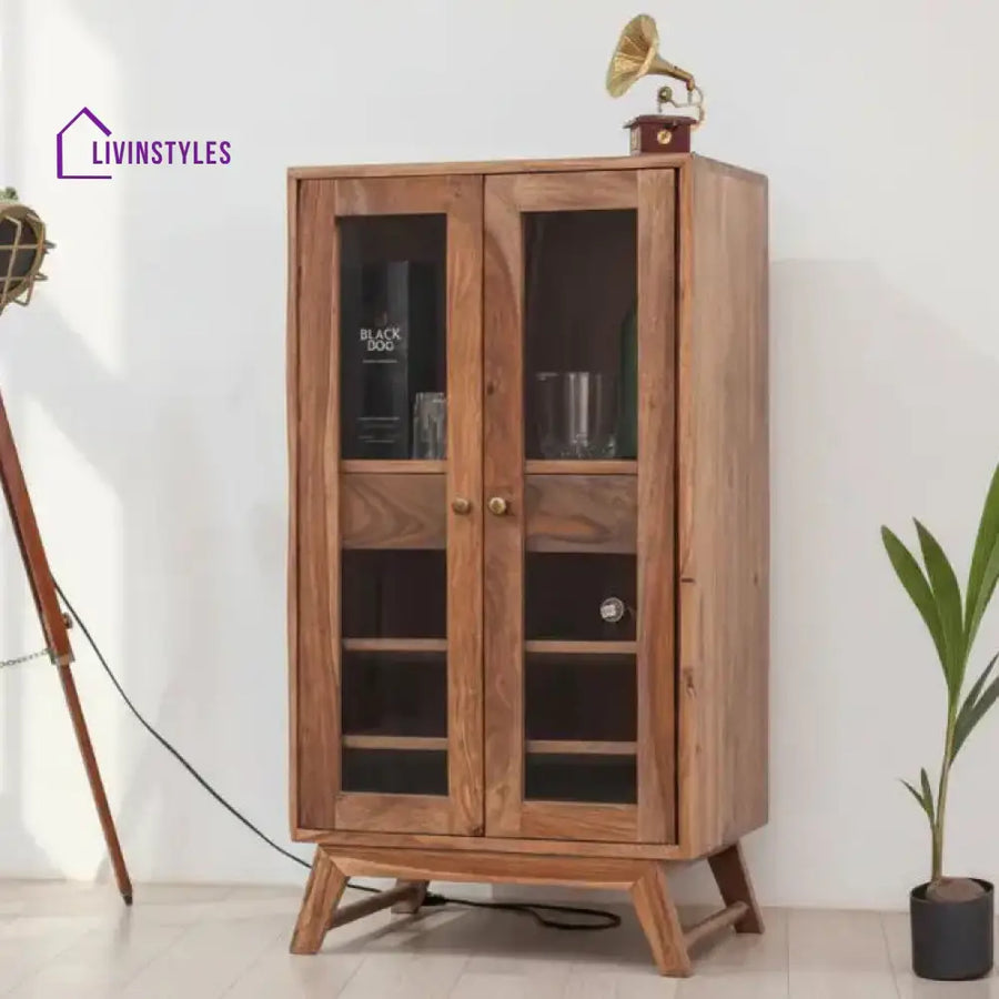 Hortensia Solid Wood Modern Bar Cabinet Cabinet