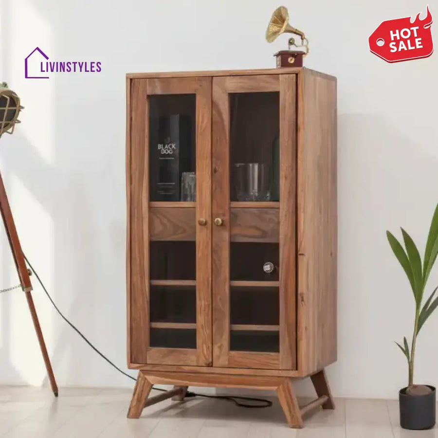 Hortensia Solid Wood Modern Bar Cabinet Cabinet