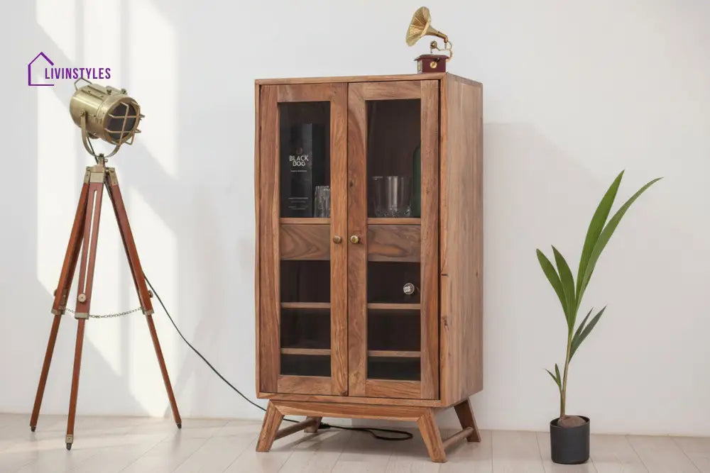 Hortensia Solid Wood Modern Bar Cabinet Cabinet