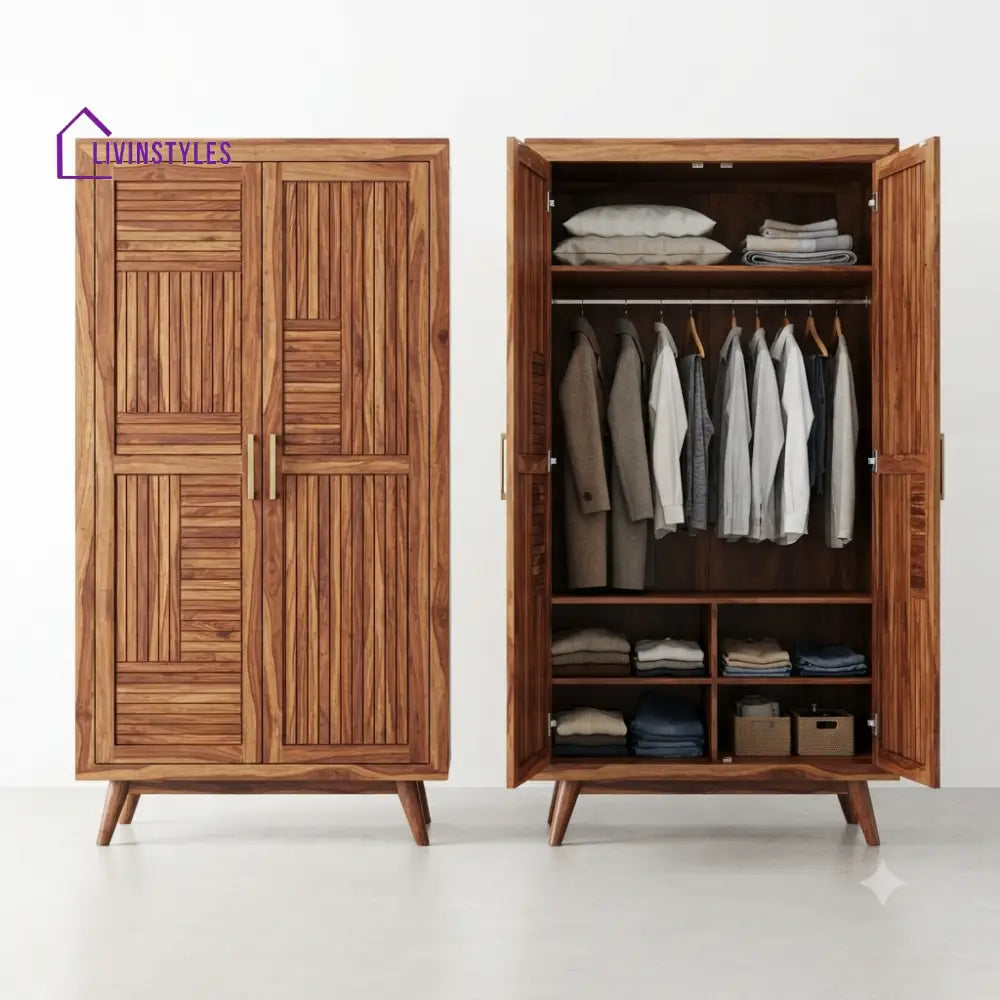 Hridaya Wooden Wardrobe for Clothes | Cupboard for Clothes