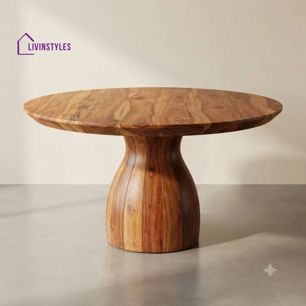 Hrishita Wooden Round Dining Table