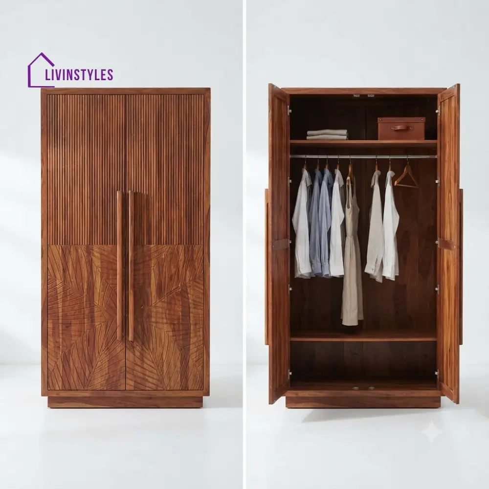 Hrishita Wooden Wardrobe for Clothes | Cupboard for Clothes