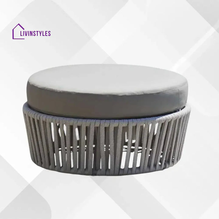 Hritika Round Outdoor Rope Footstool - Footrest