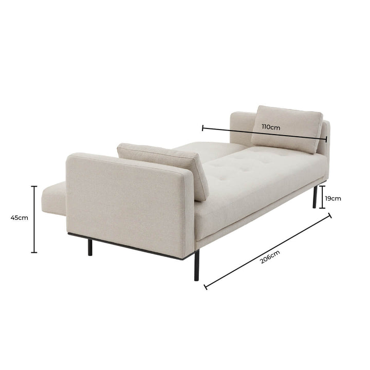 Andrés Click Clack Sofa Bed - Stone Grey