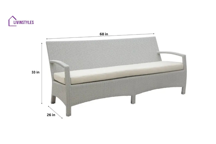 Hudson Outdoor Garden Balcony Sofa Set 3 Seater 2 Seater With 2 Single Seater and 1 Center Table With 1 Side Table Set