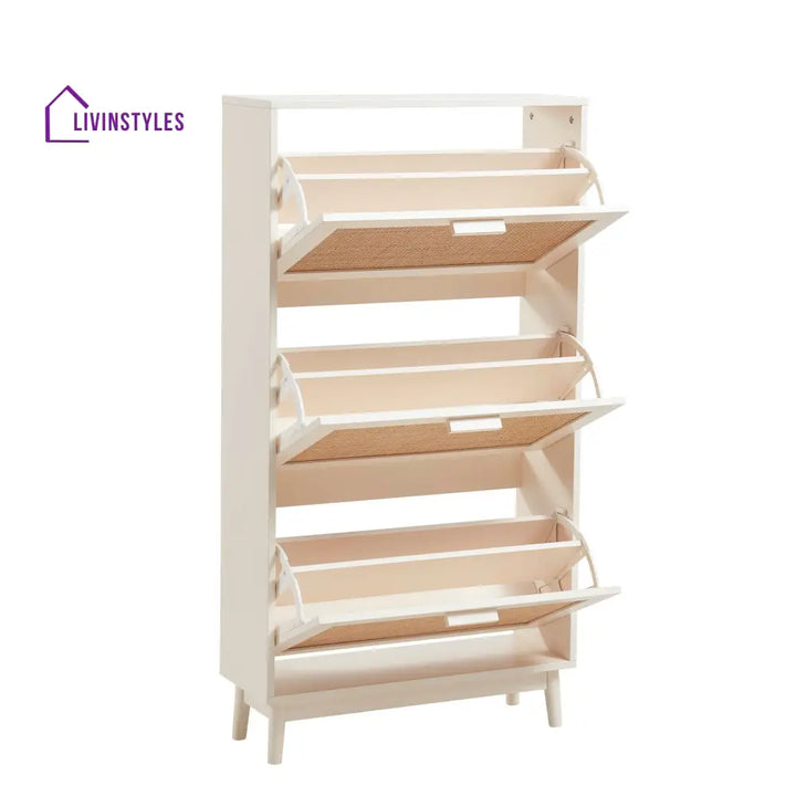 Hugo Shoe Cabinet - Cream - Storage Unit