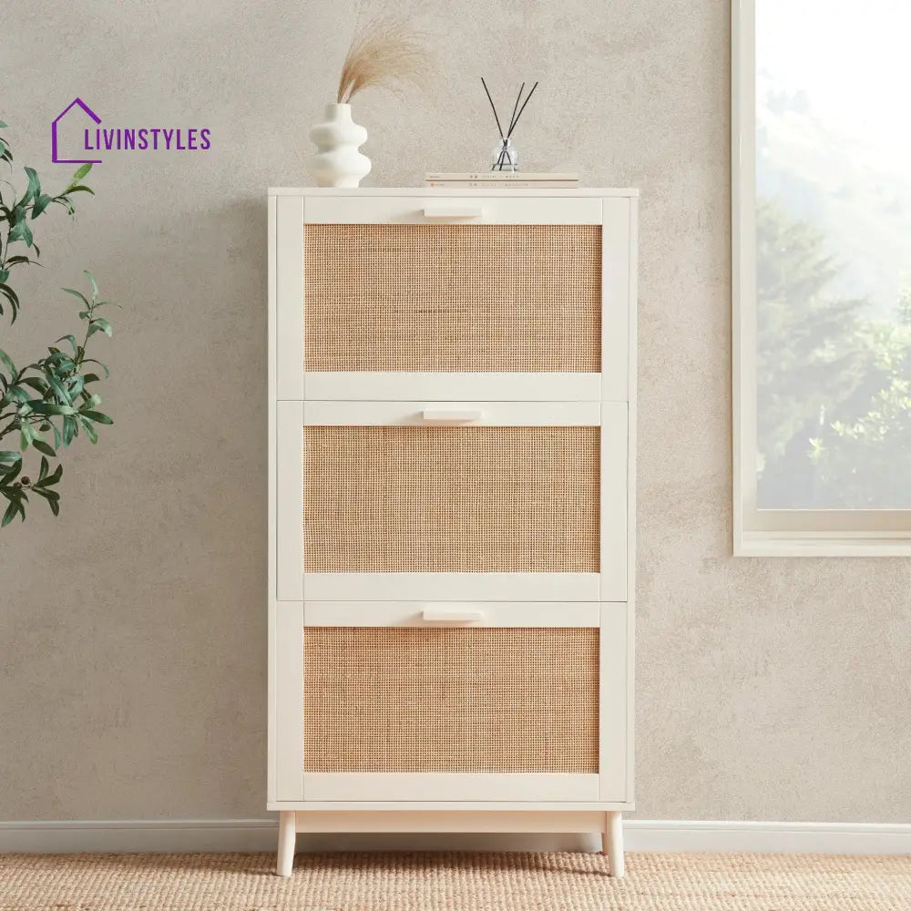 Hugo Shoe Cabinet - Cream - Storage Unit