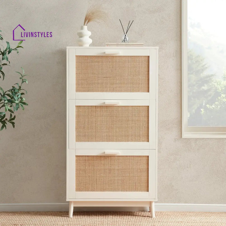 Hugo Shoe Cabinet - Cream - Storage Unit