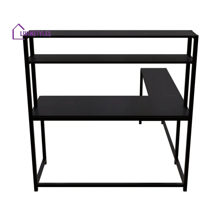 Hutch Corner Desk With Open Storage Design - Workstations & Cubicles